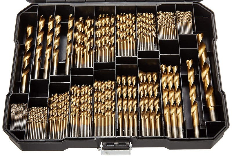 PLATINUMEDGE Metric 230 Pieces Titanium Twist Drill Bit Set, 135 Tip High Speed Steel, Size from 1mm up to 10mm, Ideal Drilling in Wood/Cast Iron/Aluminum Alloy/Plastic/Fiberglass, with Hard Storage - Image 2